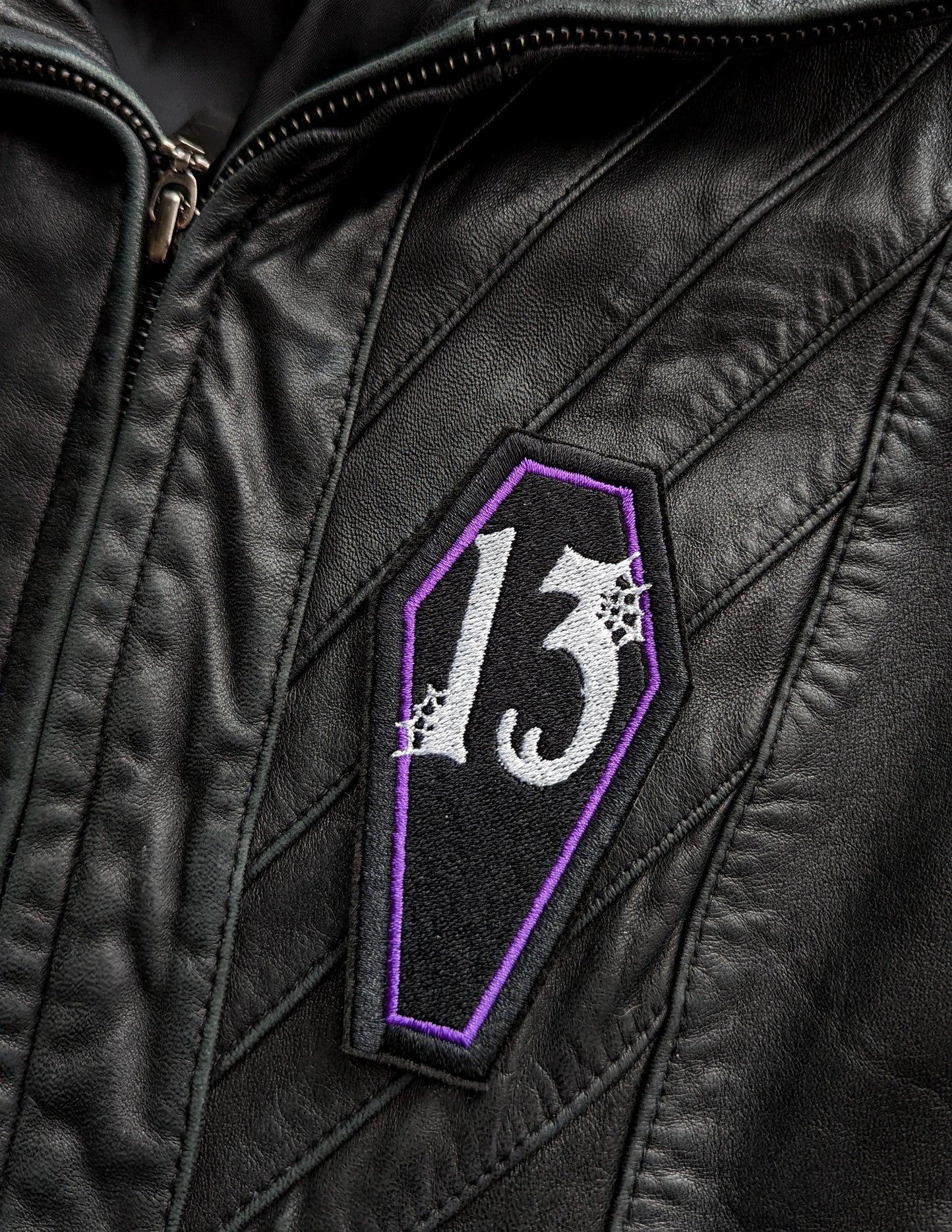 13 Coffin Iron On Embroidered Patch