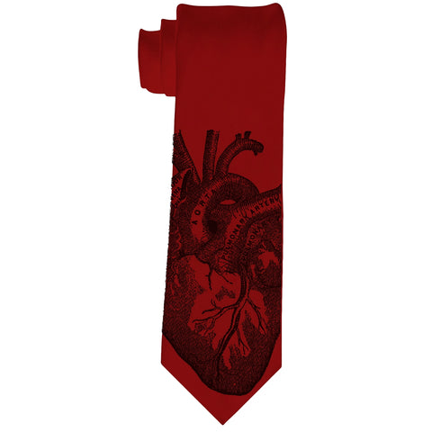 Anatomical Heart Necktie - Red