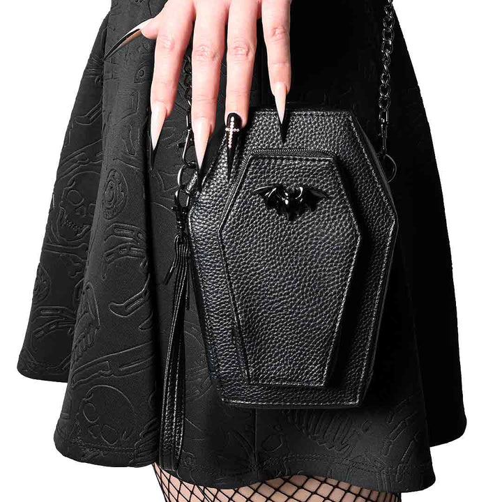 Coffin Mini Crossbody Bat Purse