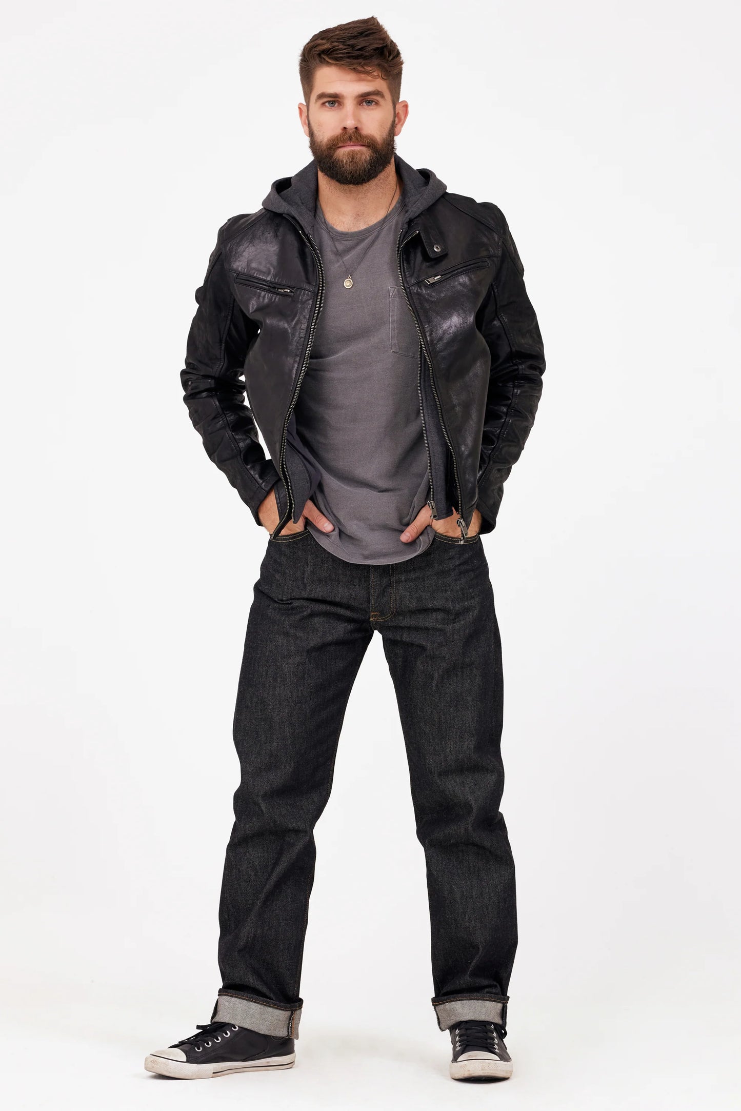 Biko Black Leather Jacket