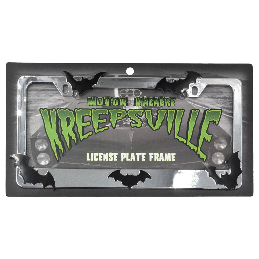 Bat License Plate Frame - Chrome