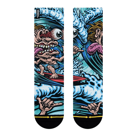 Surf Freak Crew Socks Art By Jimbo Phillips