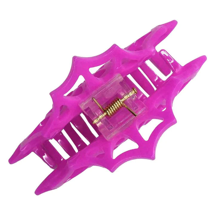 Spiderweb Hair Claw Clip - Pink