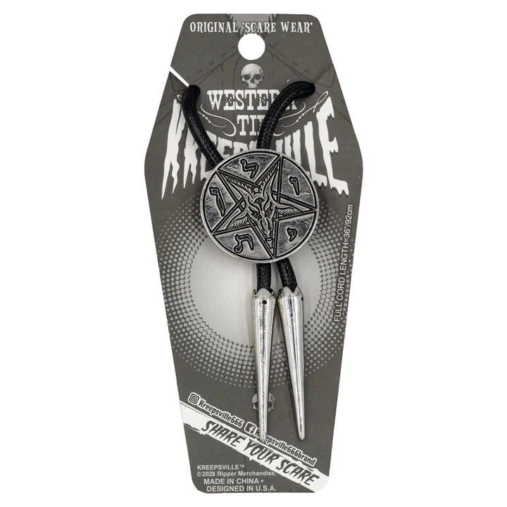 Satanic Circle Bolo Western Tie
