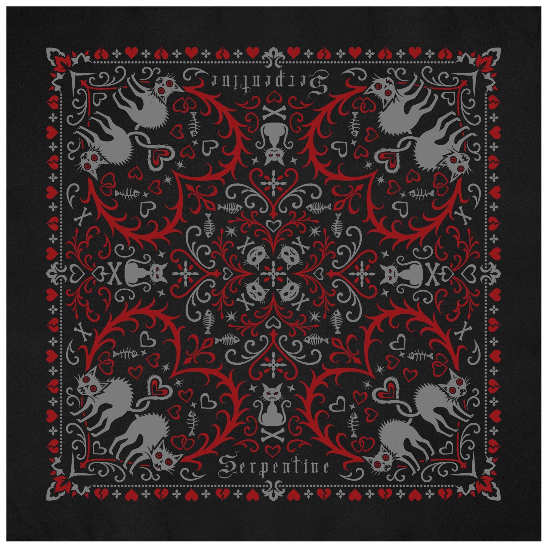 COUNTDOWN LOVE BLACK LEATHER BANDANA