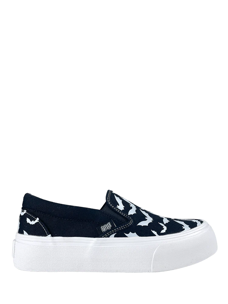 Chill Bat - Black & White Canvas Sneaker