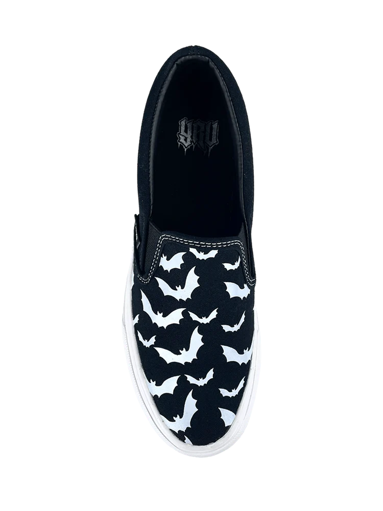 Chill Bat - Black & White Canvas Sneaker