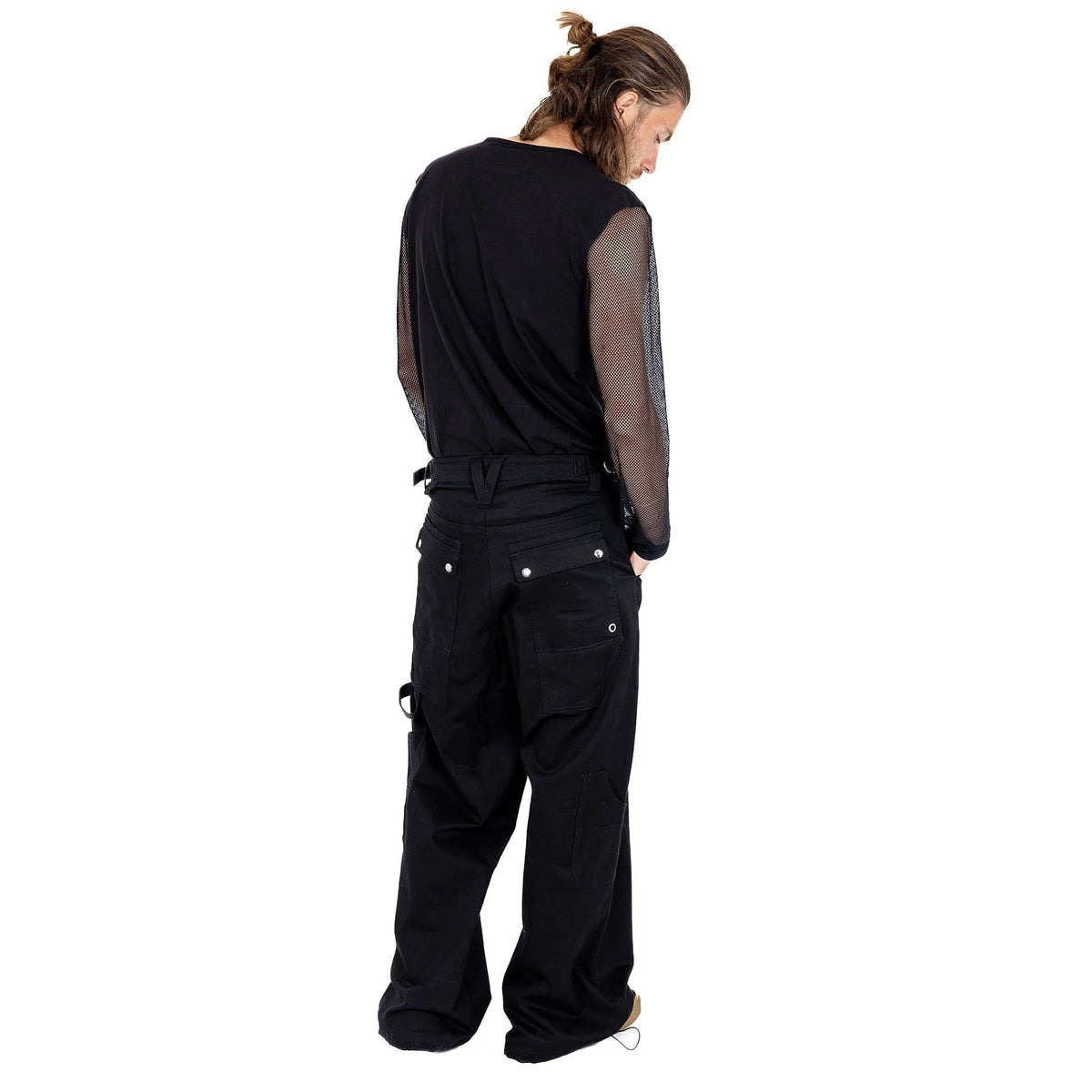 Punk Splice Zipper Straight Pants