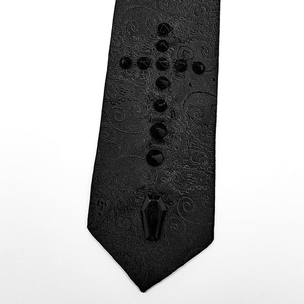 Gothic Cross Beaded Tie