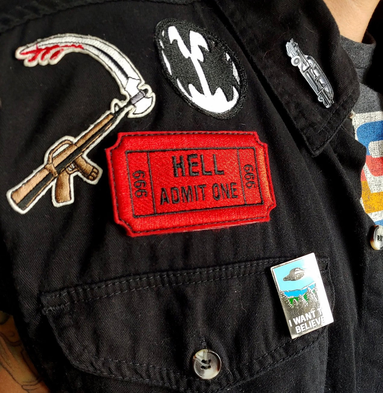 Hell Admit One 666 Gothic - Patch