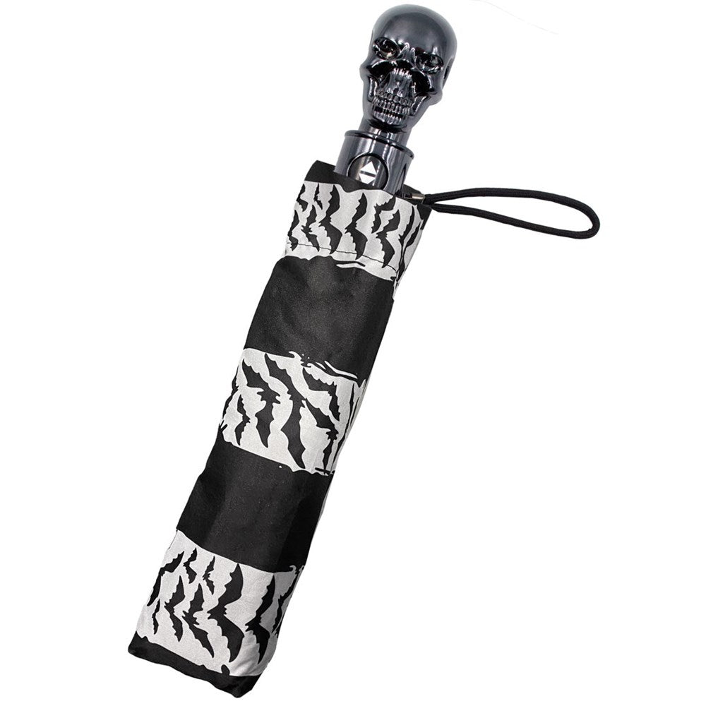 Skull Handle Bat Swirl Umbrella