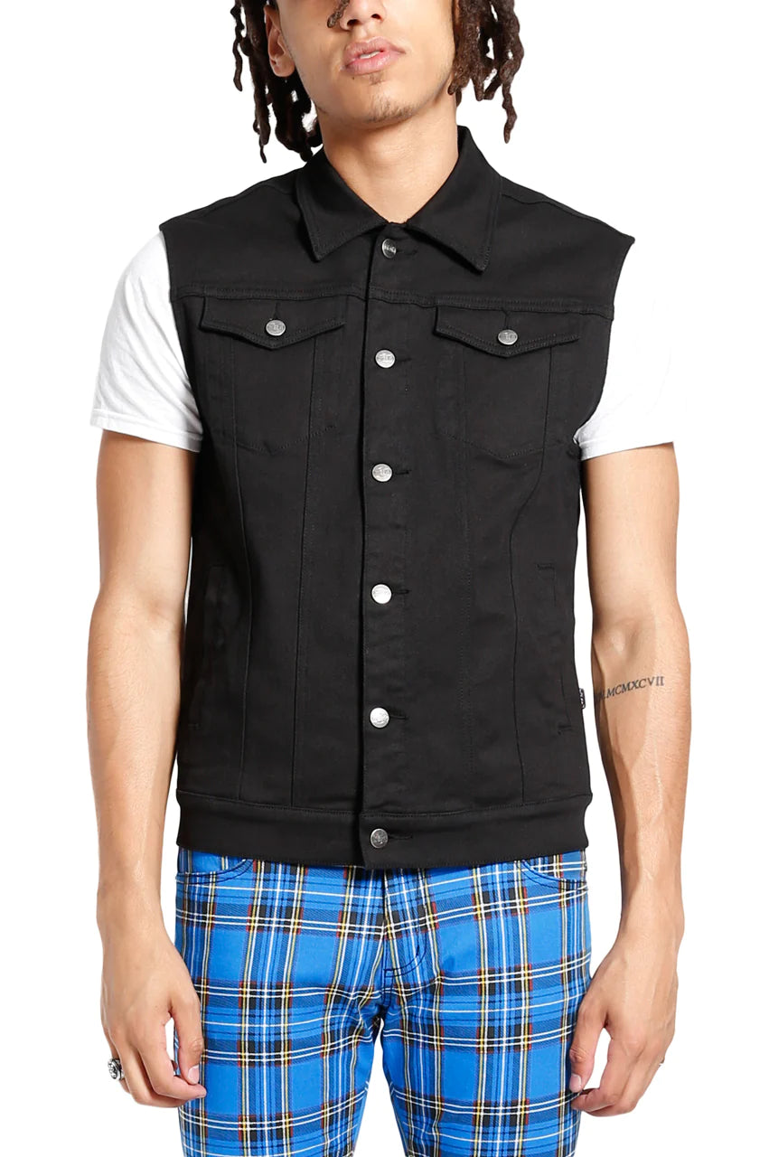 Black Denim Vest