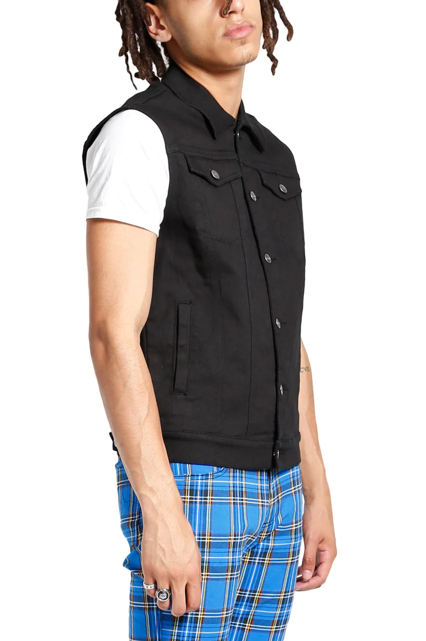 Black Denim Vest