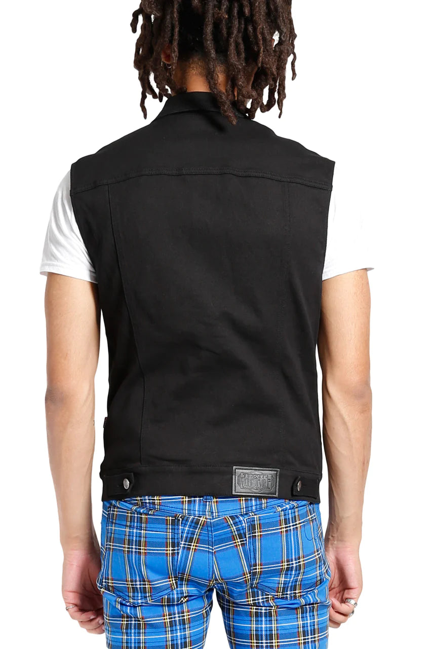 Black Denim Vest