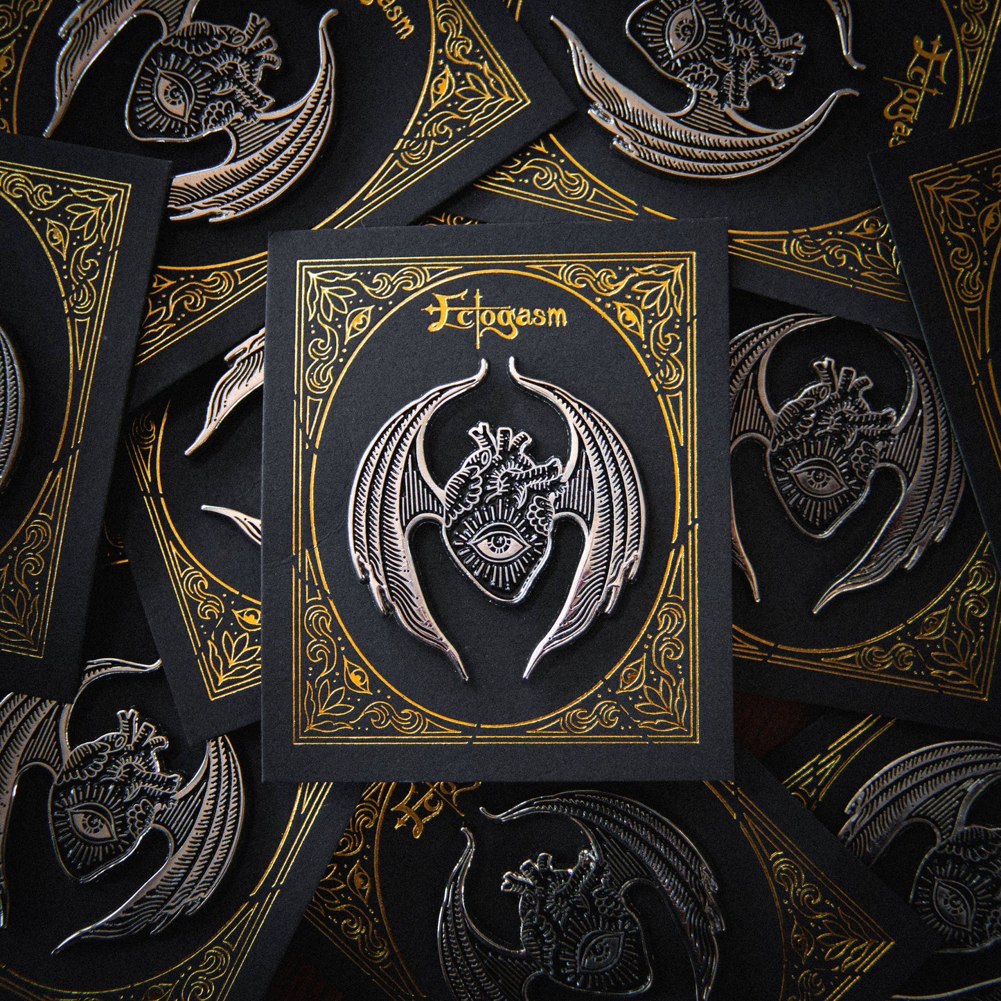 Winged All Seeing Anatomical Heart Enamel Pin