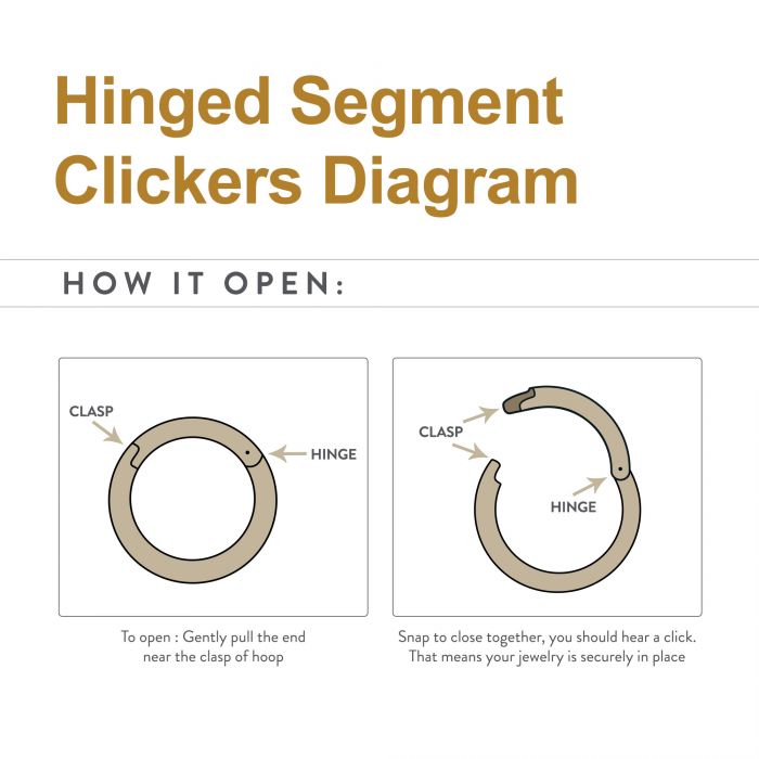 Surgical Steel Basic Hinged Segment Ring - 20g 5/16"
