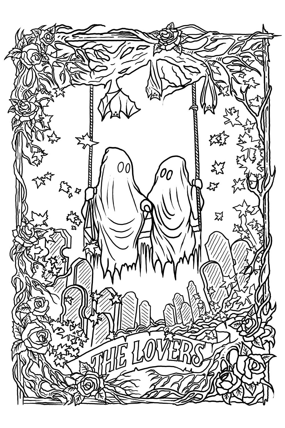 Comfy Goth Coloring Book For Adults