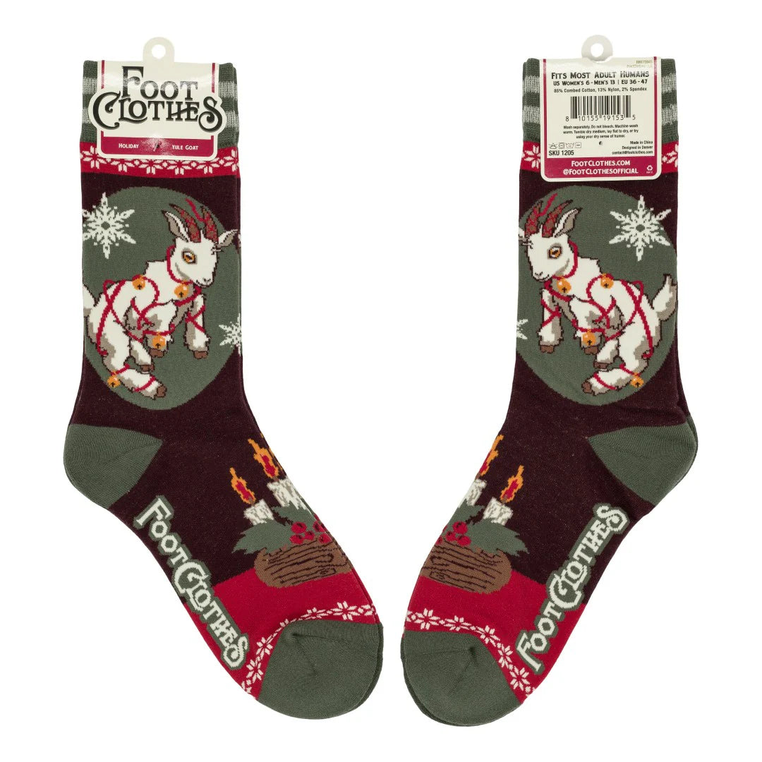 Yule Goat Crew Socks