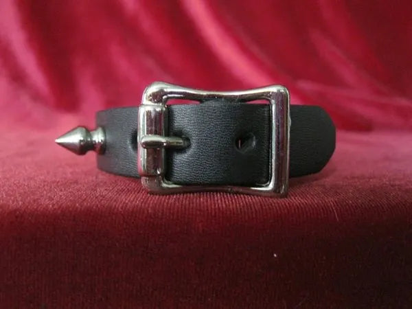 Single Row Spiked Leather Wristband Shirt