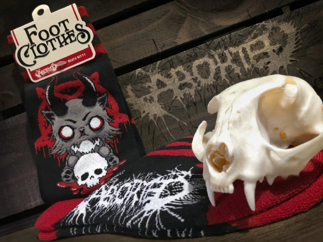 FootClothes x Aborted Death Kitty Crew Socks