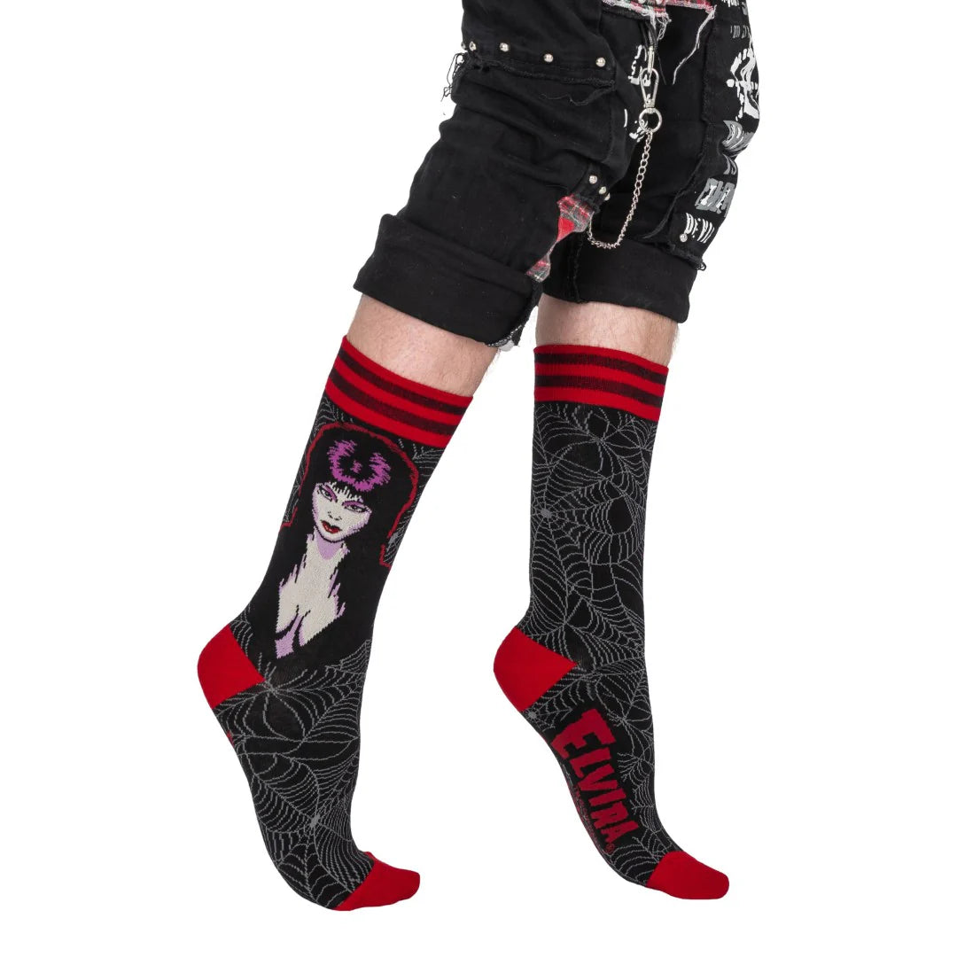 Elvira Mistress of the Dark Crew Socks