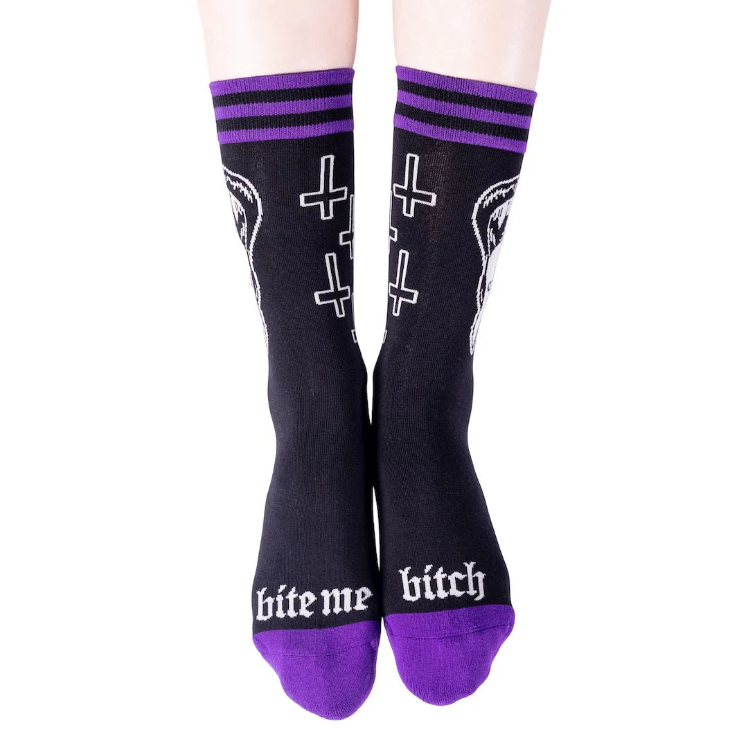 Bite Me Bitch Crew Socks