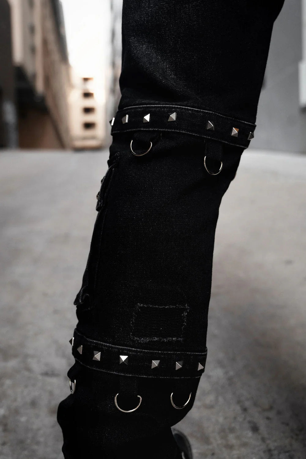 Asylum Scratches Pierced Cargo Pants