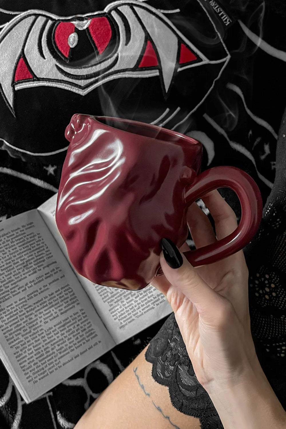 Black Heart Mug - Red