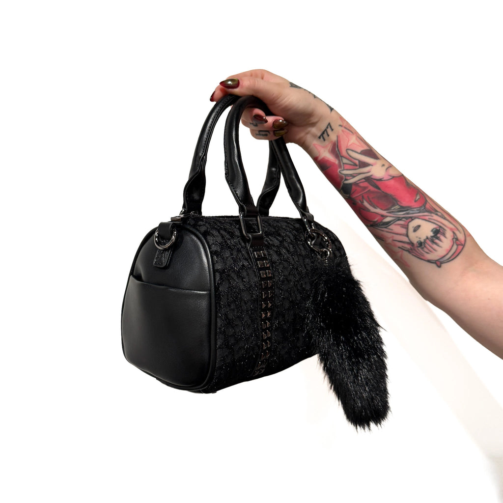 Black Mini Studded Duffle Bag