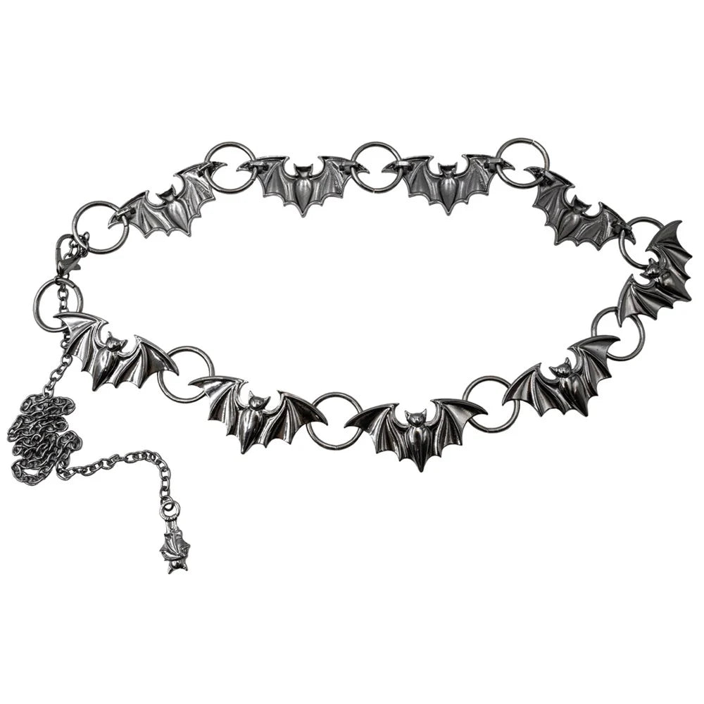 Batty Bats Black Chain Belt
