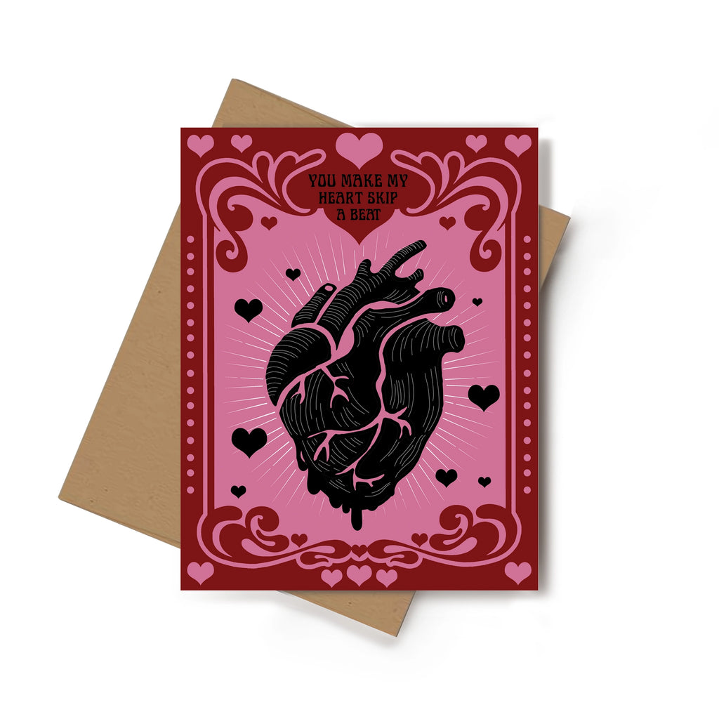 Black Heart Valentine's Day Greeting Card