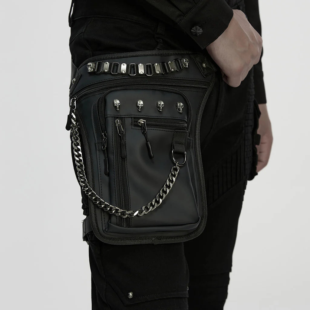 Skull Chain Thigh Bag