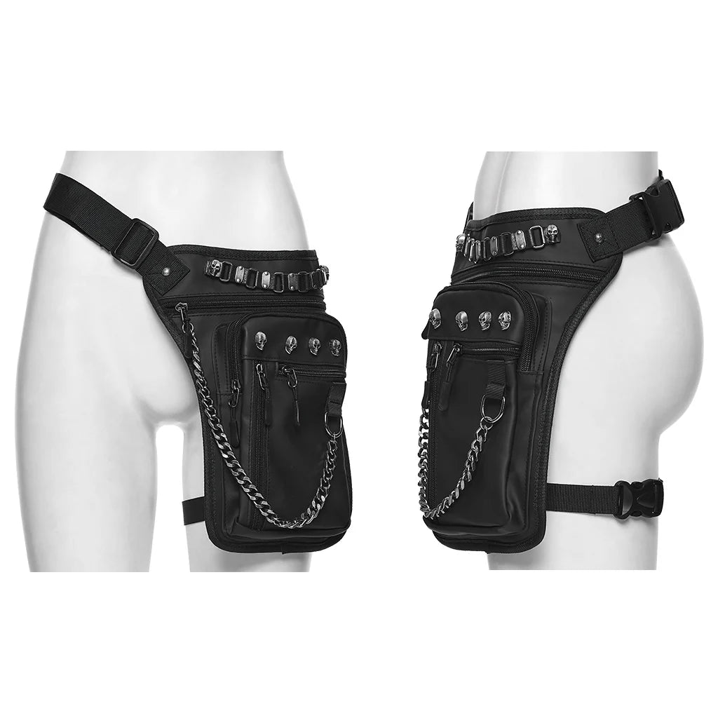 Skull Chain Thigh Bag