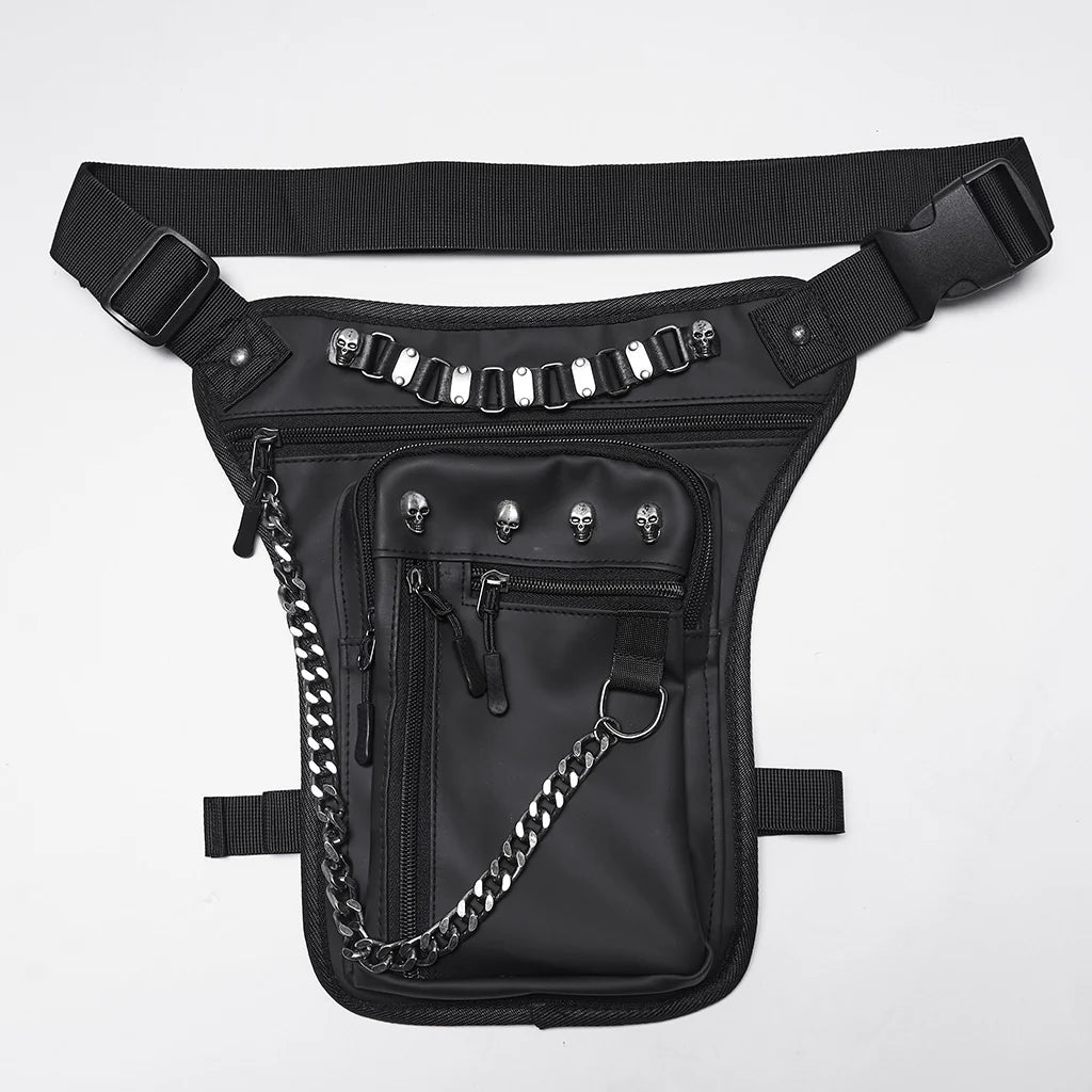Skull Chain Thigh Bag