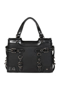 Black Ledger Satchel Bag