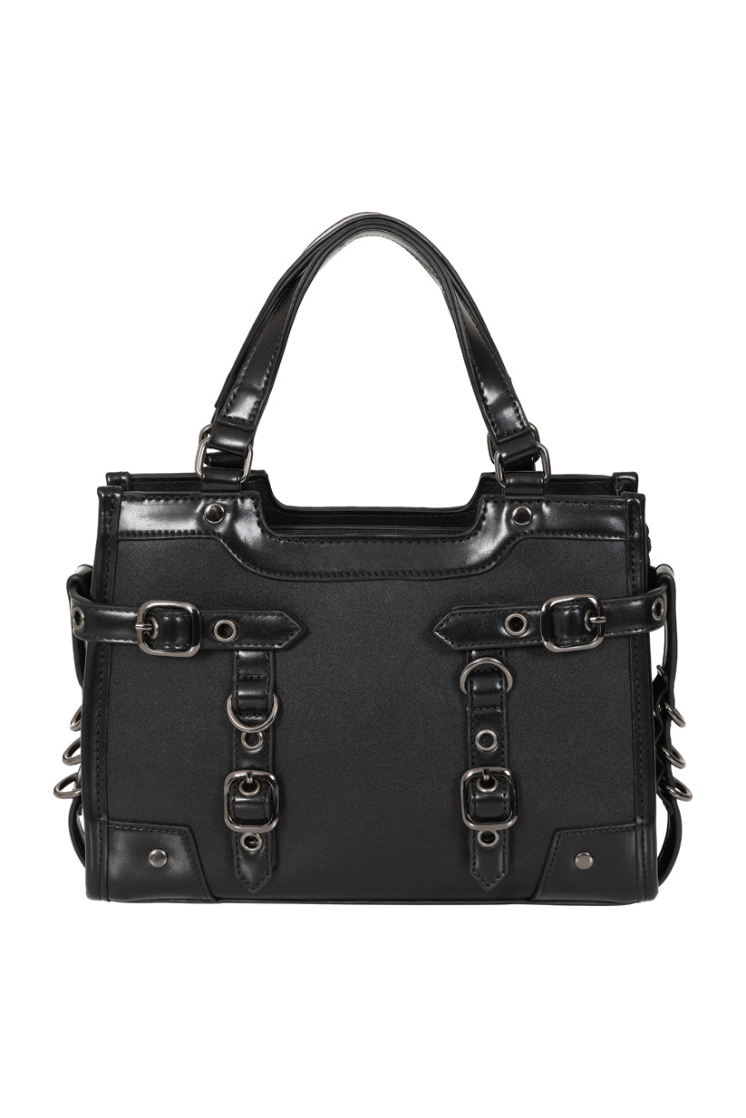 Black Ledger Satchel Bag