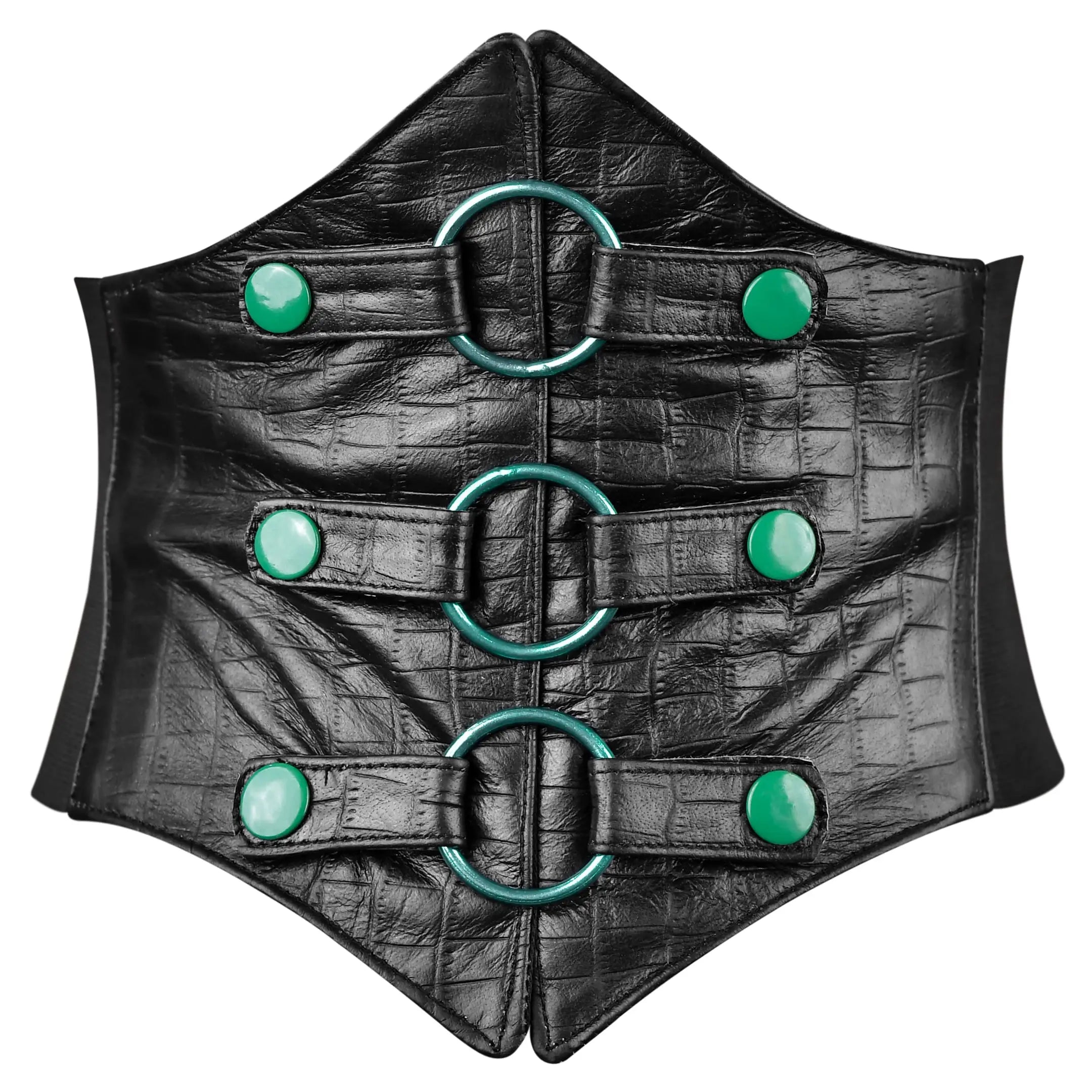Black & Green Corset Belt