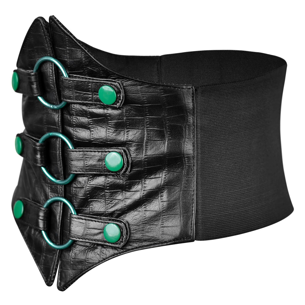Black & Green Corset Belt