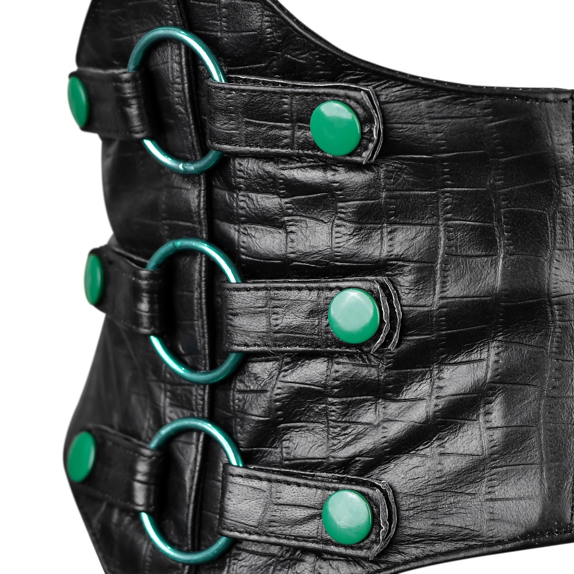 Black & Green Corset Belt
