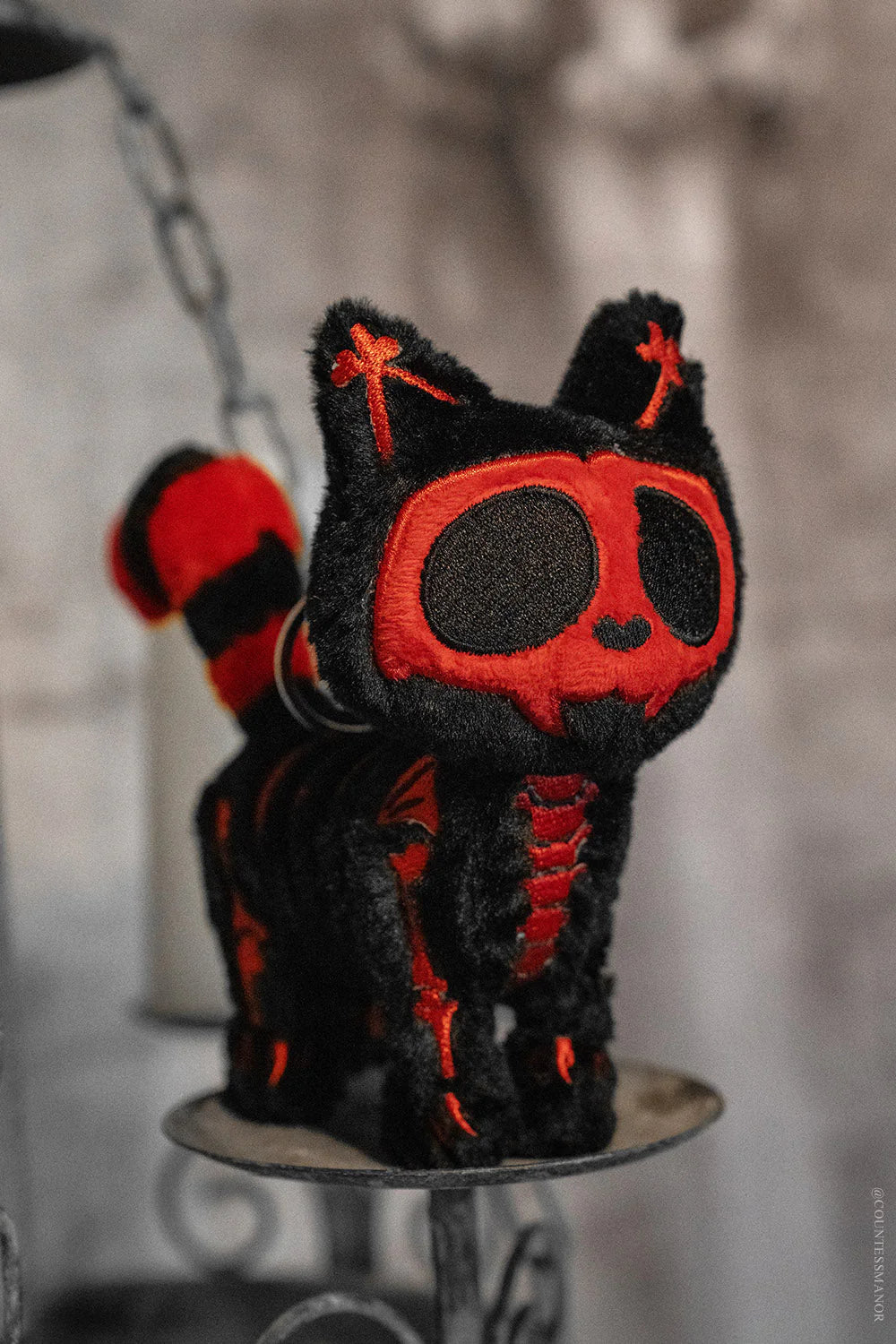 Blood Skelekitty Plush Keychain