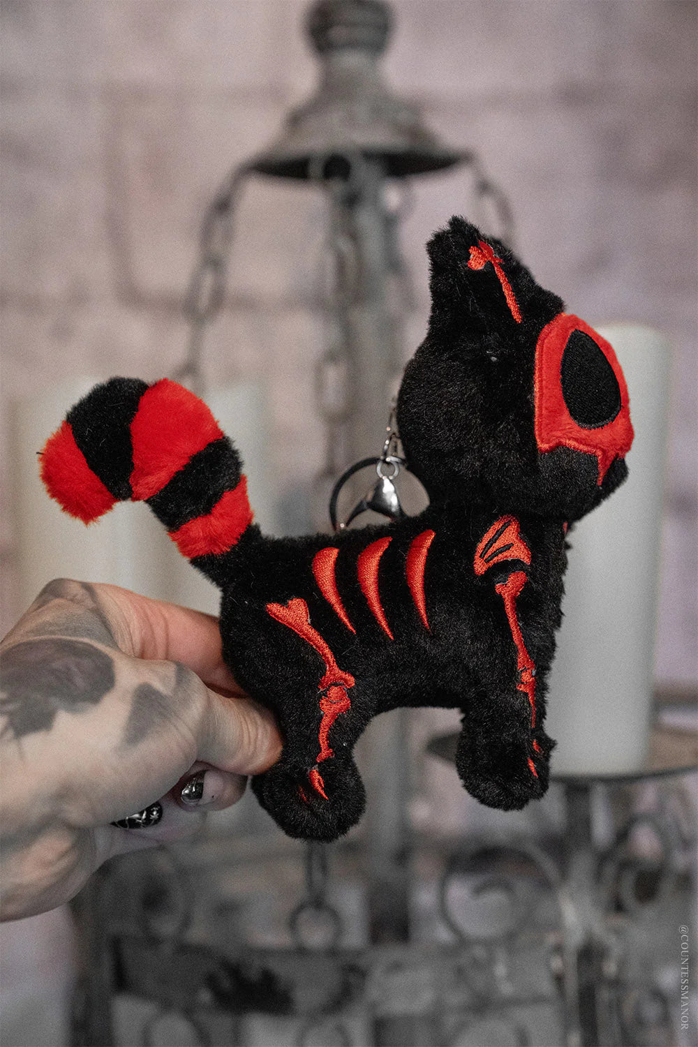Blood Skelekitty Plush Keychain