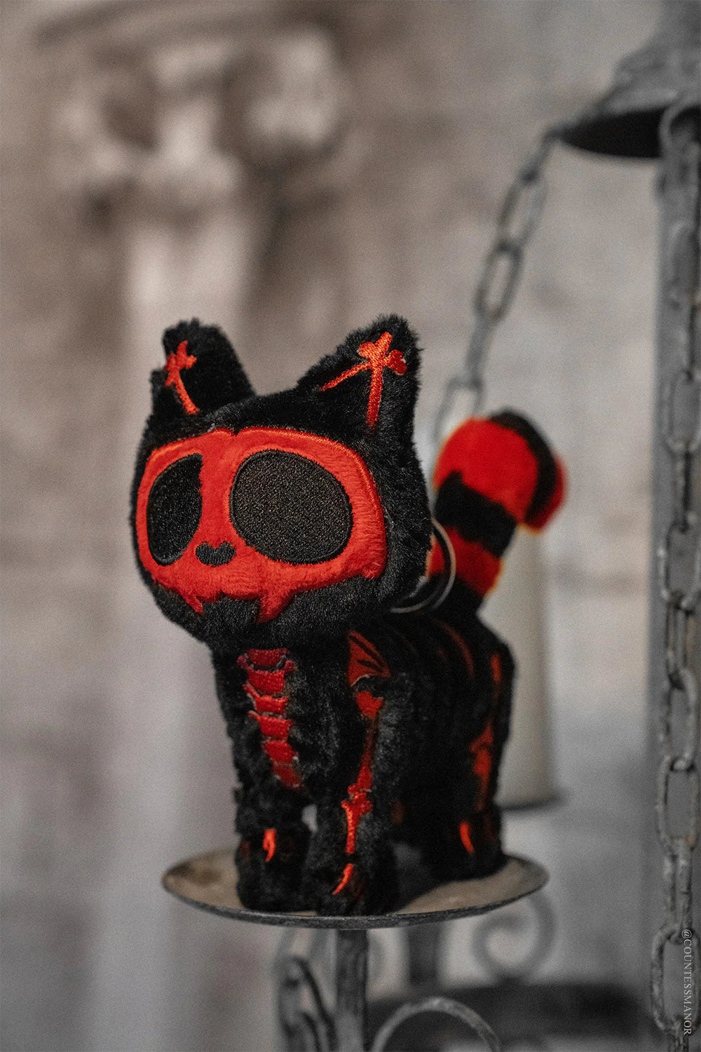 Blood Skelekitty Plush Keychain