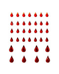 Bloody Brilliant Red Iridescent Individual Crystal Jewel BodiStix In Your Face Edition