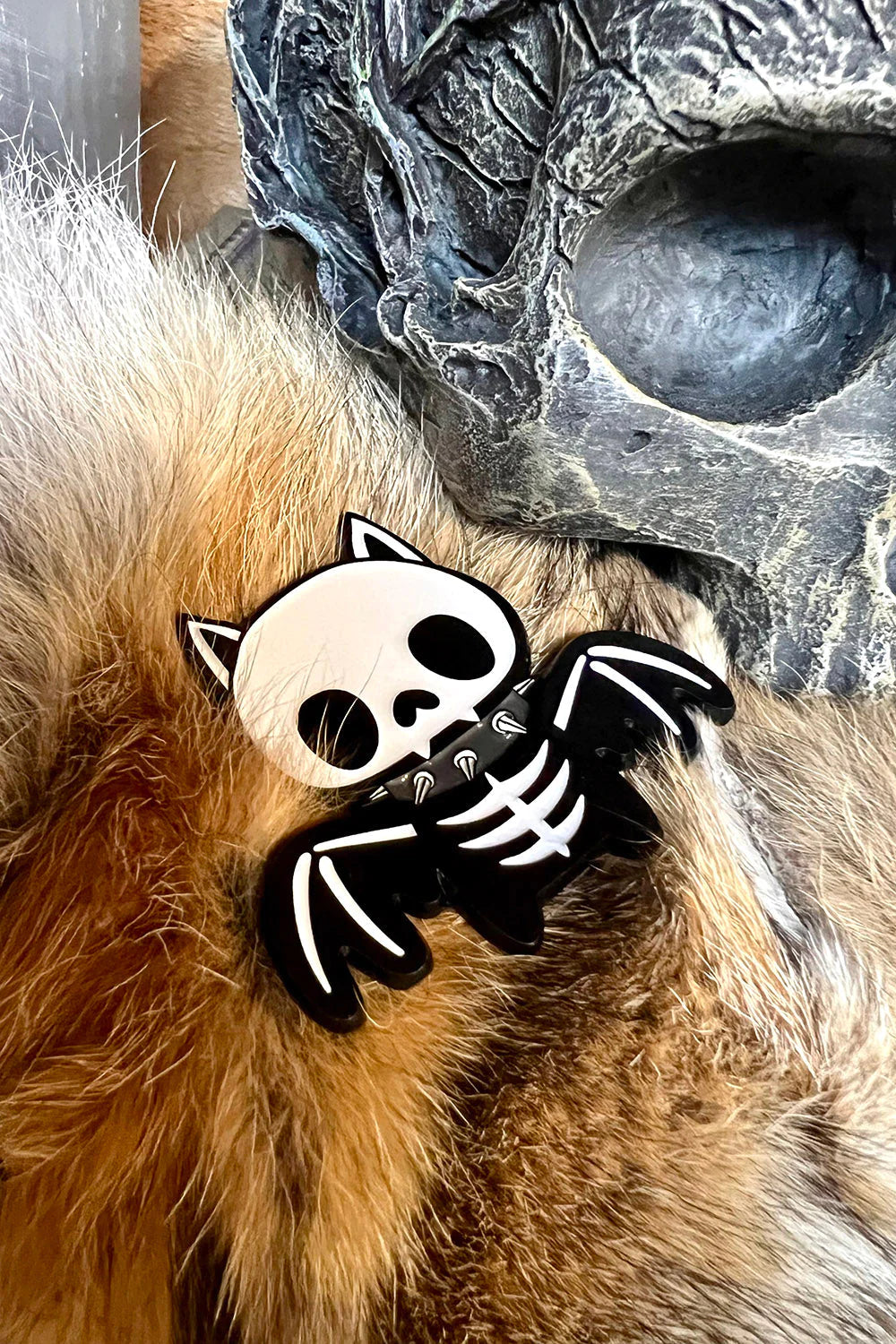 Bony Bat Enamel Pin