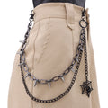 Double Layer Metal Chain with Spider Web Pendant
