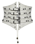 Steampunk Corset Belt - White
