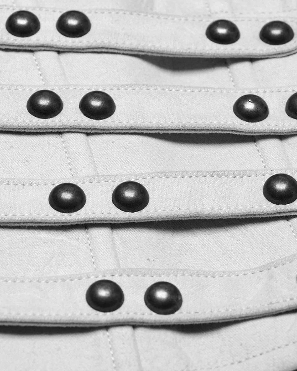 Steampunk Corset Belt - White