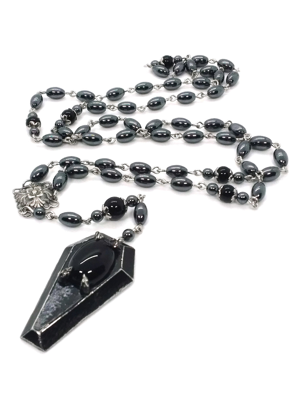 Coffin Rosary with Onyx
