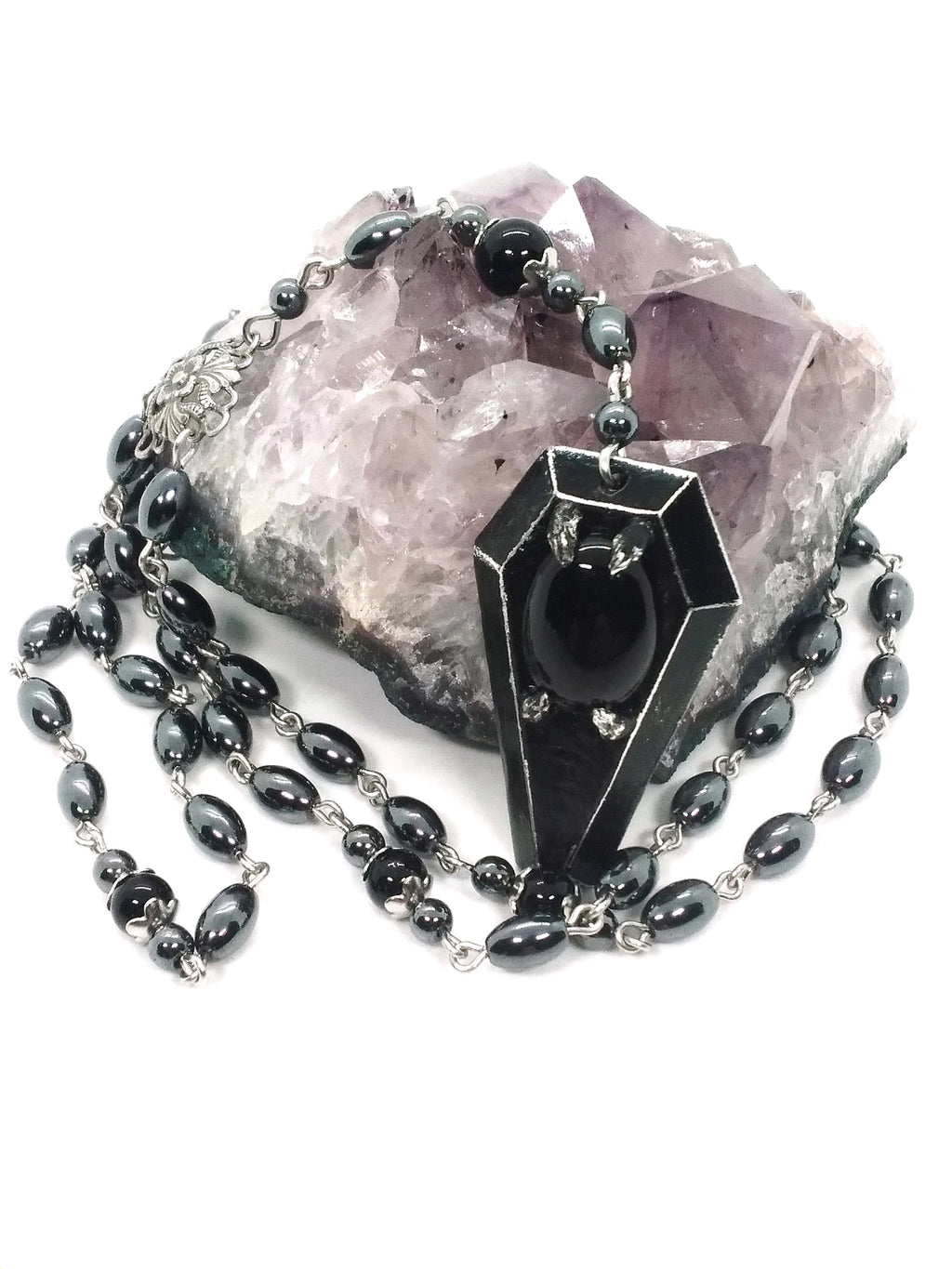 Coffin Rosary with Onyx