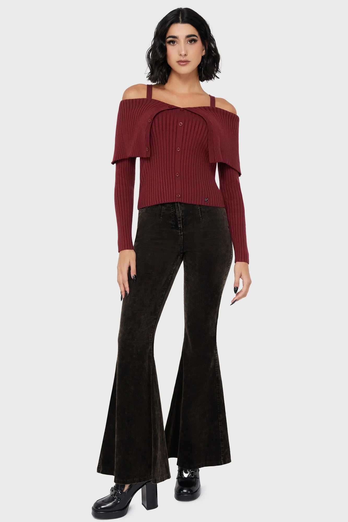 Dusk Empress Knit Top [Red]